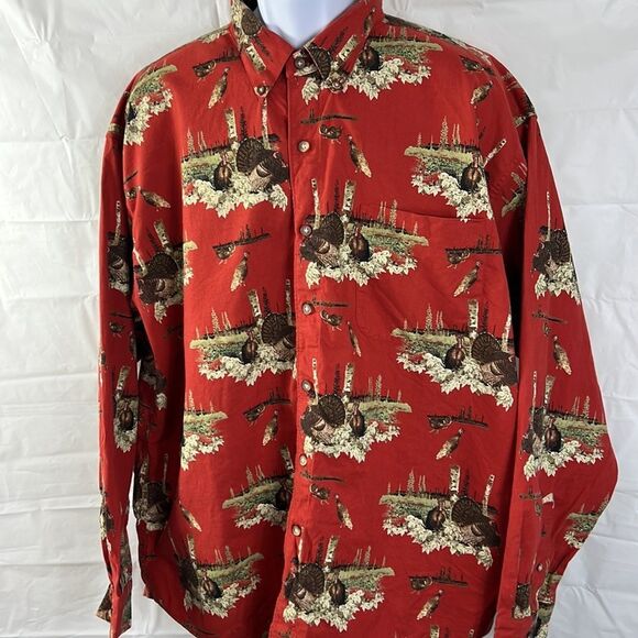 Wood Land Trail men’s long sleeve button down shirt size XXL NEW - Picture 5 of 9